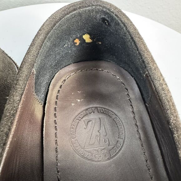 Zara Penny Loafer Brown Suede Shoes Sz 8 Men’s - Picture 5 of 7